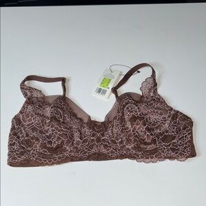 Skarlett Blue Lace Bralette in Brown